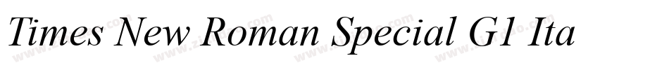 Times New Roman Special G1 Italic字体转换
